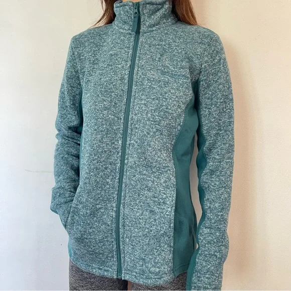 Teal Full-Zip Utility Jacket with Stand Collar - Picture 2 of 7